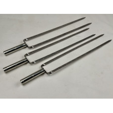 Двойной шампур СЕРЕБРО, из нержавеющей стали