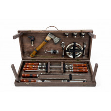 Набор подарочный для пикника Кизляр MAX, ручной работы (шампура и аксессуары)