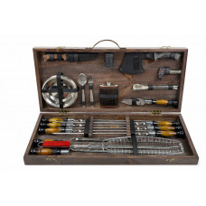 Набор подарочный для пикника ШАШЛЫЧНИК, ручной работы (шампура и аксессуары)