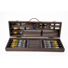 Набор шампуров в деревянном кейсе СКИФ