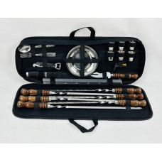 Набор шампуров и посуды для пикника 2в1