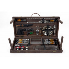 Набор подарочный для пикника GRILL MASTER, ручной работы (шампура и аксессуары)