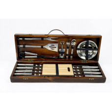 Набор шампуров в кейсе BBQ Lux