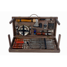 Набор подарочный для пикника ТИТАН, ручной работы (шампура и аксессуары)