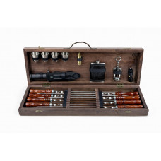 Набор шампуров в кейсе Милитари