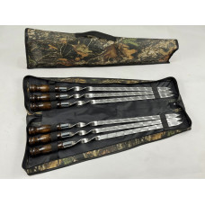 Набор шампуров венге для люля-кебаб в чехле