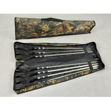 Набор шампуров в чехле Эксклюзив, (7 штук + чехол книжка)