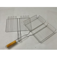 Решетка для гриля (барбекю) из нержавейки большая (30х40х6)