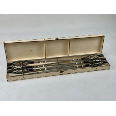 Набор шампуров в кейсе "Вуд эксклюзив"