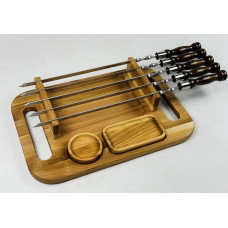 Доска для подачи шашлыка, поднос, 50х34 см.