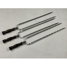 Двойной шампур ВЕНГЕ, с деревяной ручкой