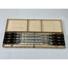 Набор шампуров в кейсе "Вуд на 8 шампуров"