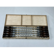 Набор шампуров в кейсе "Вуд на 10 шампуров"