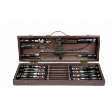 Набор шампуров в кейсе ВОРОН