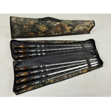 Набор шампуров в чехле ВЕНГЕ, (7 штук + чехол книжка)