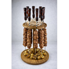 Доска для подачи шашлыка, поднос (на 8 шампуров)