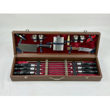 Набор шампуров в кожаном кейсе, Гранд