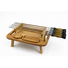 Доска для подачи шашлыка с ножками, поднос, 50х34 см.