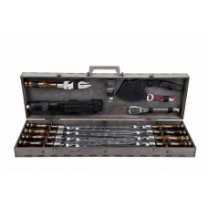 Набор шампуров в кейсе "Вуд на 14 предметов"