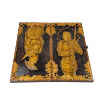 Нарды ручной работы РЫЦАРЬ (70х70 см.) + чехол