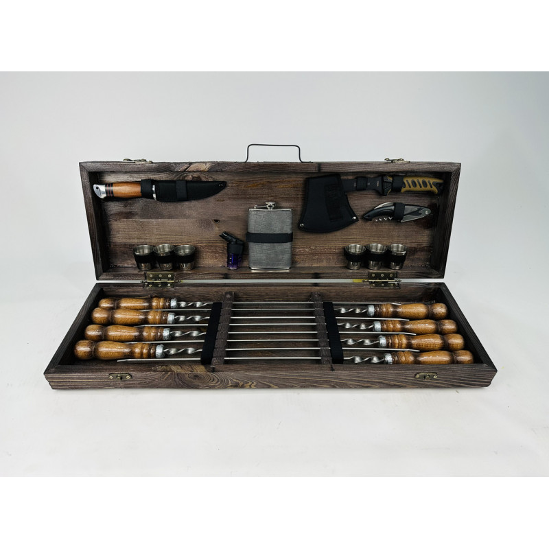 Набір шампурів в кейсі МИСЛИВЕЦЬ