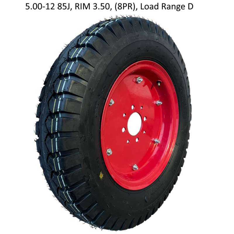 Колесо 5.00-12 в зборі, 85J, RIM 3.50, (8PR), Load Range D, "Sooson"