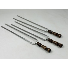 Подвійний шампур КІЗЛЯР, з деревяною ручкою