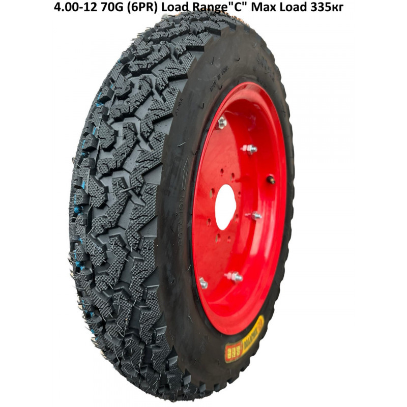 Колесо в сборе 4.00-12 70G (6PR) Max Load 335кг