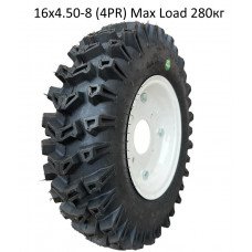 Колесо16х4.50-8 в сборе, (4PR) Max Load 280кг,  "WANDA"