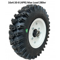 Колесо16х4.50-8 в сборі зі ступицею, (4PR) Max Load 280кг,  "WANDA"