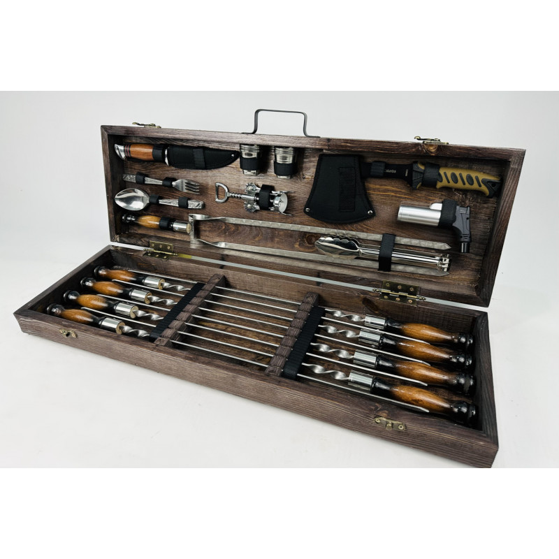 Набір шампурів в кейсі ГРИЛЬ