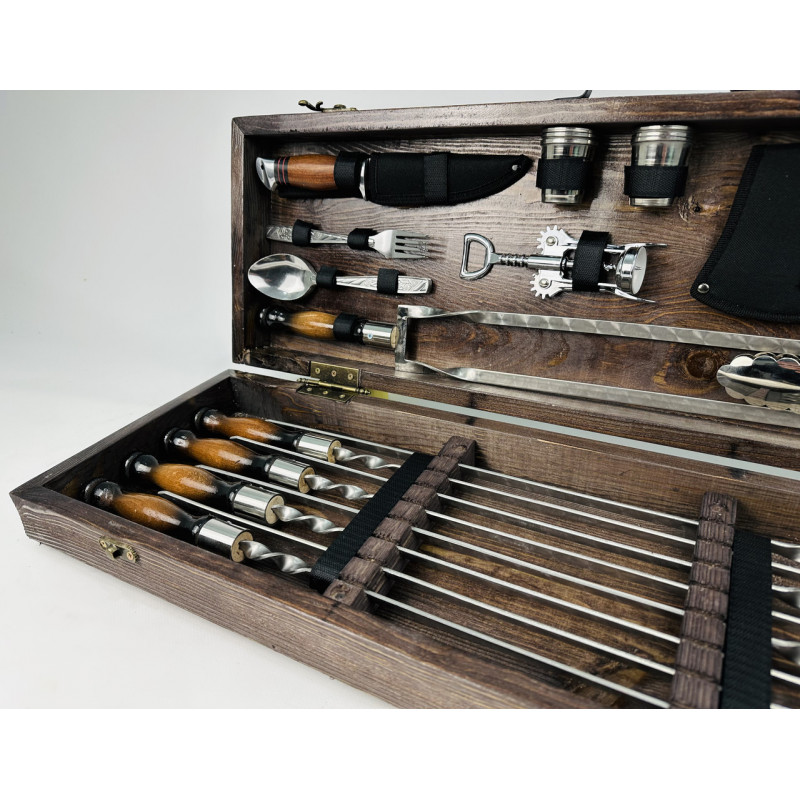 Набір шампурів в кейсі ГРИЛЬ