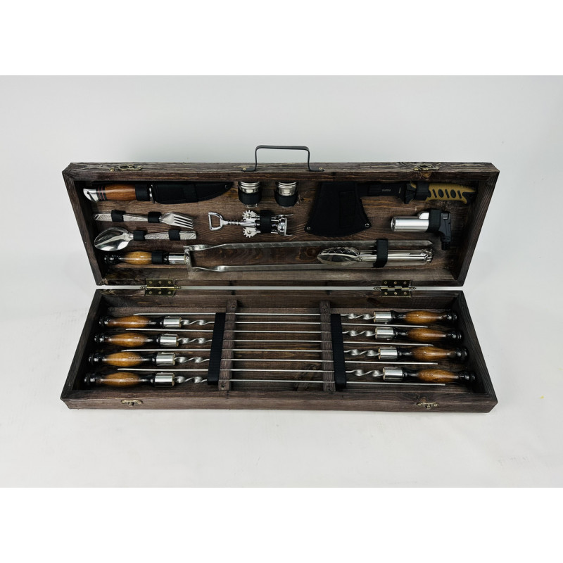 Набір шампурів в кейсі ГРИЛЬ