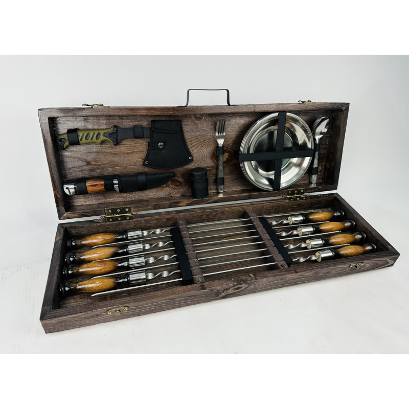 Набір шампурів в кейсі М'ЯСНИК