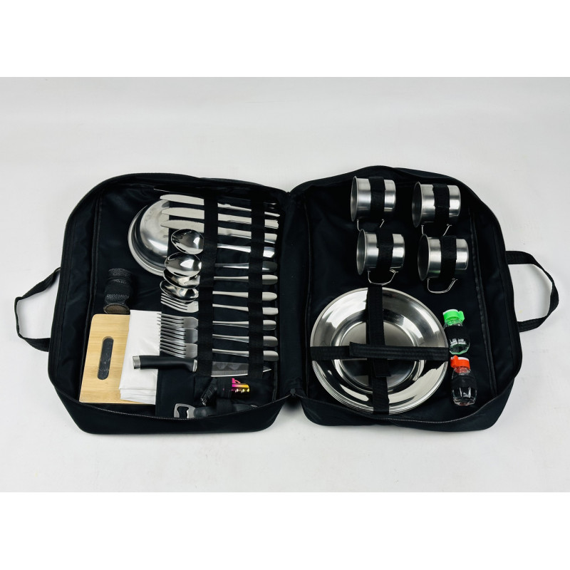 Набір для пікніка на 4 персони, в сумці №1 (36 предметів)