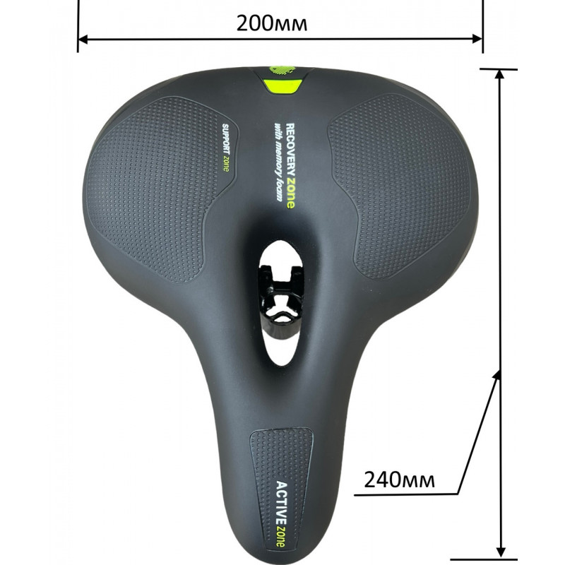 Велосідло з ГЕЛЕВИМ Наповнювачем, без пружин, комфортне, велике, м'яке. Модель 80129