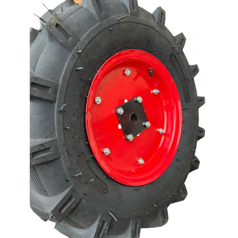 Колесо на мотоблок 6.00-12 в зборі зі ступецею (170мм)