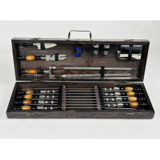 Набір шампурів в дерев'яному кейсі СКІФ