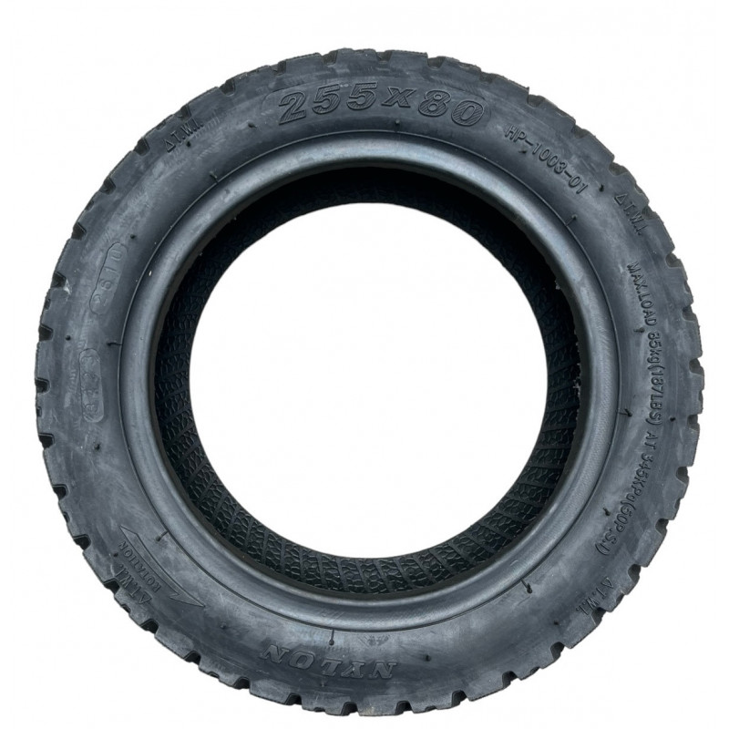 Покришка 255 x 80 (10x3.0-6.1, 80/65-6.1) Off Road на електросамокат, навантаження 85кг, (TL)