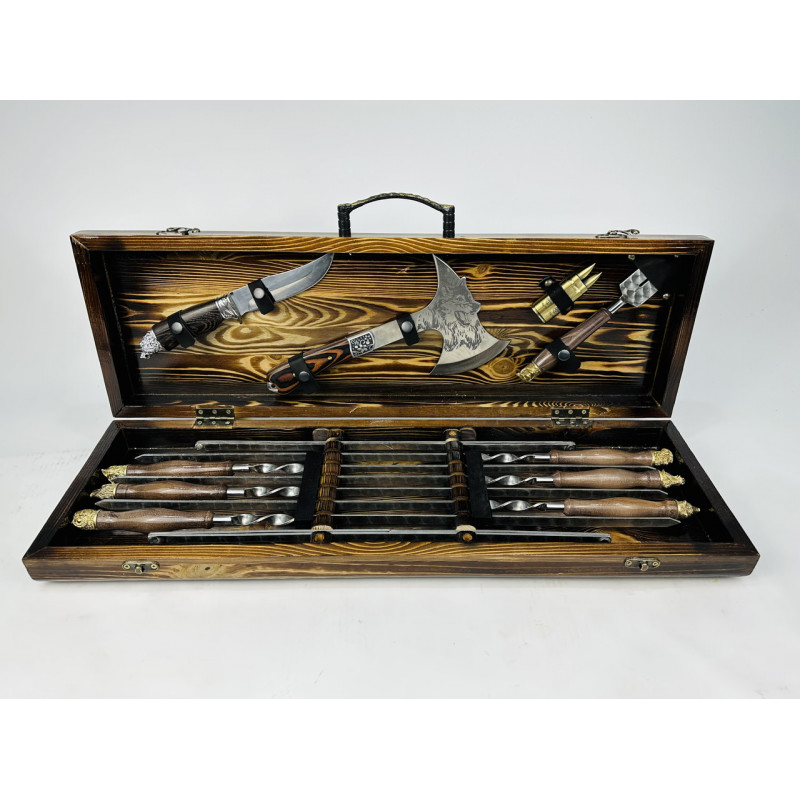 Набір шампурів в кейсі САФАРІ