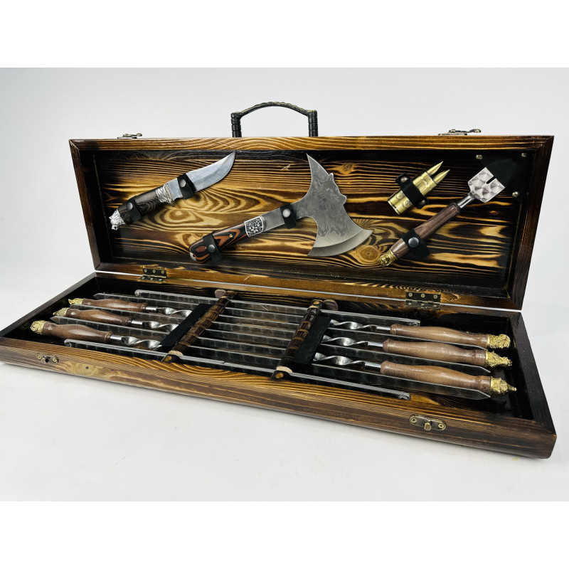 Набір шампурів в кейсі САФАРІ