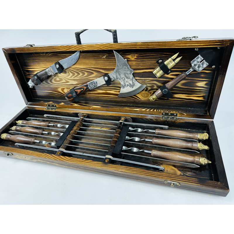 Набір шампурів в кейсі САФАРІ