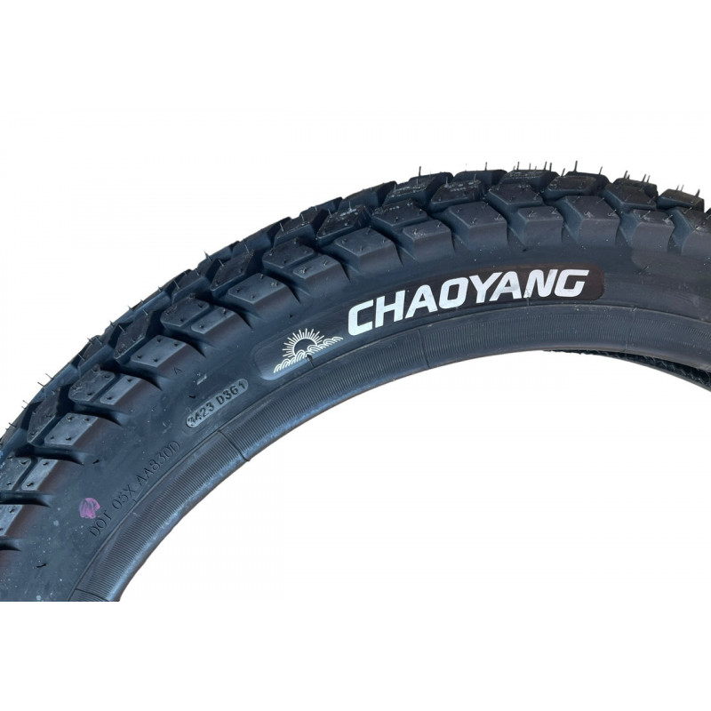 Покришка 3.00-18 52S, (ТТ)/(6PR), Load Range "C", MAX.LOAD 200kg, "Chao Yang"