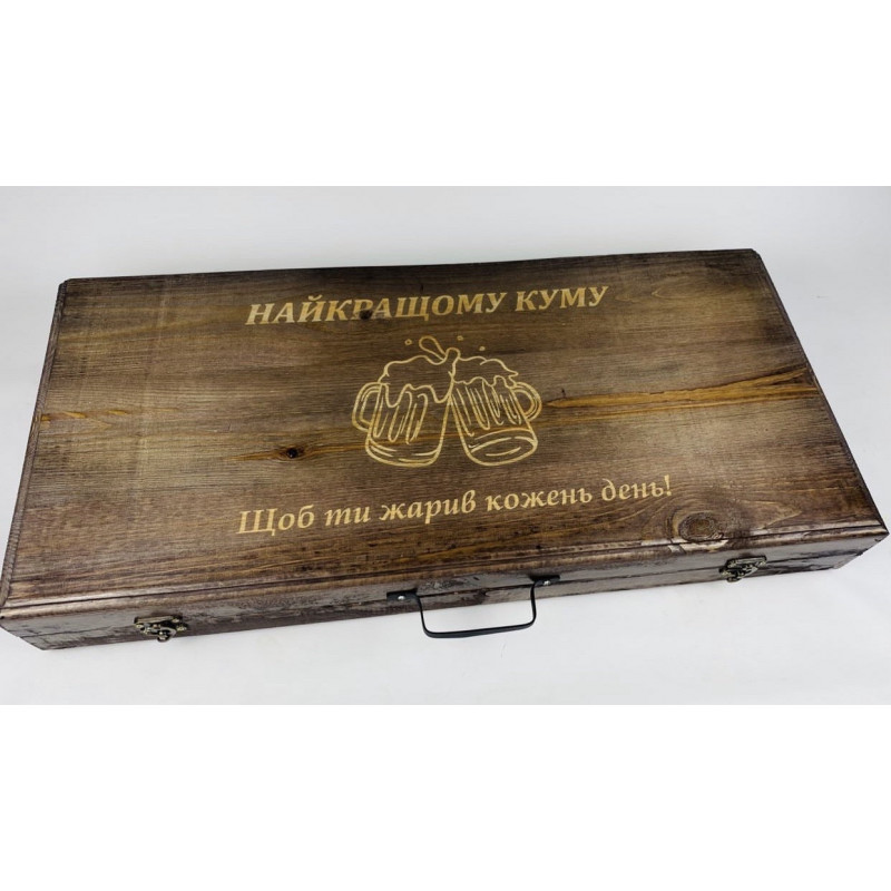 Подарунковий набір для пікніка BBQ MAX, ручної роботи (шампура і аксесуари)