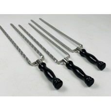 Подвійний шампур БЛЕК, з дерев'яною ручкою