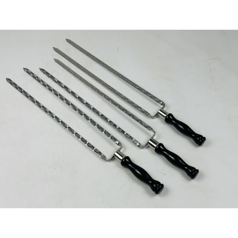 Подвійний шампур БЛЕК, з дерев'яною ручкою