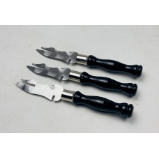 Вилка-ніж для зняття м'яса БЛЕК, з деревяною ручкою