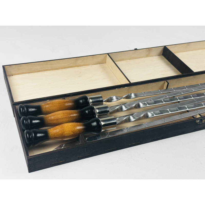 Набір шампурів у кейсі "Вуд темний"