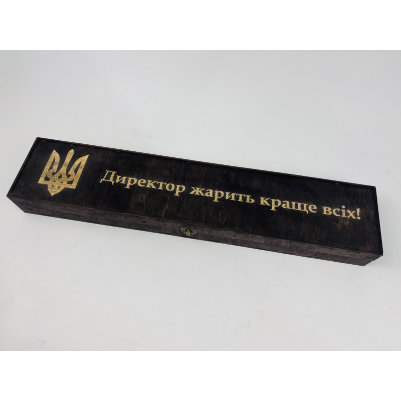 Набір шампурів у кейсі "Вуд з подвійним та виделкою для зняття"