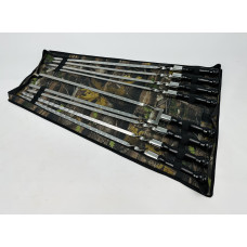 Набір шампурів в чохлі БЛЕК, (7 штук, подвійний шампур + чохол)